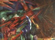 Franz Marc Animal Destinies : The Trees Show their Rings ; The Animals, their Veins Sweden oil painting artist